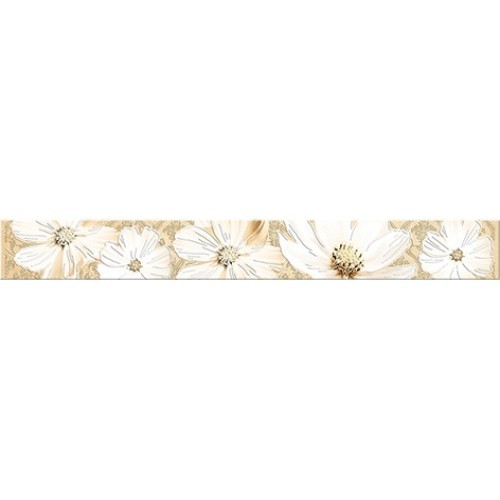 Бордюр Azori «Sfumato» Beige Floret (декор) 50.5Х6.2 Бордюр Azori «Sfumato» Beige Floret (декор) 50.5Х6.2