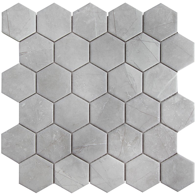 Керамическая мозаика Starmosaic “Homework” Hexagon Small Marble Grey Matt (сетка 27.1Х28.2Х0.6 см) Керамическая мозаика Starmosaic “Homework” Hexagon Small Marble Grey Matt (сетка 27.1Х28.2Х0.6 см)