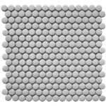 Керамическая мозаика Starmosaic “Homework” Penny Round Grey Glossy (сетка 31.5Х30.9Х0.6 см)