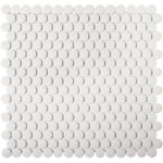 Керамическая (противоскользящая) мозаика Starmosaic “Homework” Penny Round White Antislip (сетка 31.5Х30.9Х0.6 см)