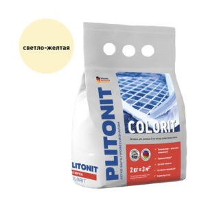 Затирка Plitonit Colorit светло-желтая 2 кг Затирка Plitonit Colorit светло-желтая 2 кг