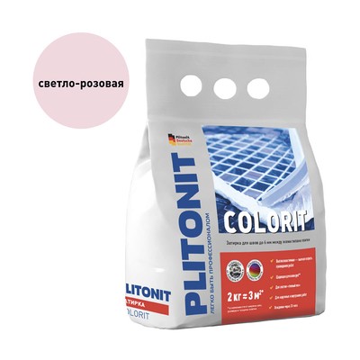 Затирка Plitonit Colorit светло-розовая 2 кг Затирка Plitonit Colorit светло-розовая 2 кг