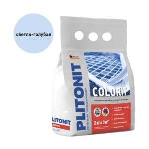 Затирка Plitonit Colorit светло-голубая 2 кг Затирка Plitonit Colorit светло-голубая 2 кг