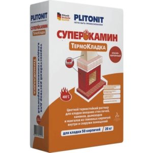 Cмесь кладочная для печей и каминов Plitonit СуперКамин ТермоКладка красная 20 кг