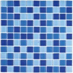 Стеклянная мозаика Bonaparte Blue wave-2 (сетка 30Х30Х0.4 см)