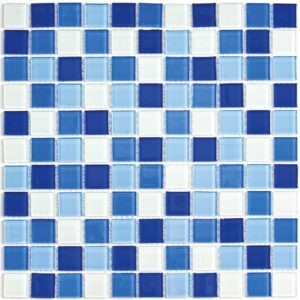 Стеклянная мозаика Bonaparte Blue wave-3 (сетка 30Х30Х0.4 см) Стеклянная мозаика Bonaparte Blue wave-3 (сетка 30Х30Х0.4 см)