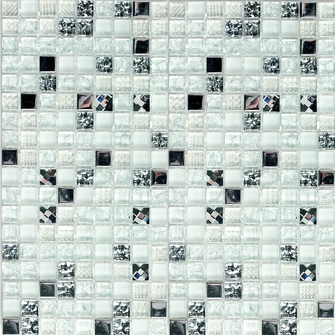 Стеклянная мозаика Bonaparte Crystal white (сетка 30Х30Х0.8 см) Стеклянная мозаика Bonaparte Crystal white (сетка 30Х30Х0.8 см)