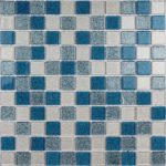 Стеклянная мозаика Bonaparte Shine Blue (сетка 30Х30Х0.4 см)