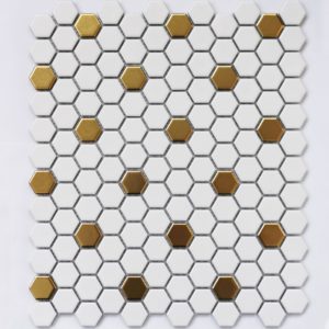 Керамическая мозаика Bonaparte Babylon Gold matt (сетка 26Х30X0.6 см) Керамическая мозаика Bonaparte Babylon Gold matt (сетка 26Х30X0.6 см)