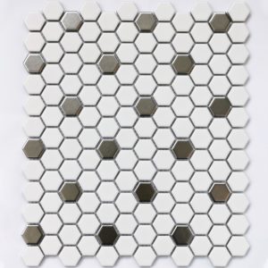 Керамическая мозаика Bonaparte Babylon Silver matt (сетка 26Х30X0.6 см) Керамическая мозаика Bonaparte Babylon Silver matt (сетка 26Х30X0.6 см)