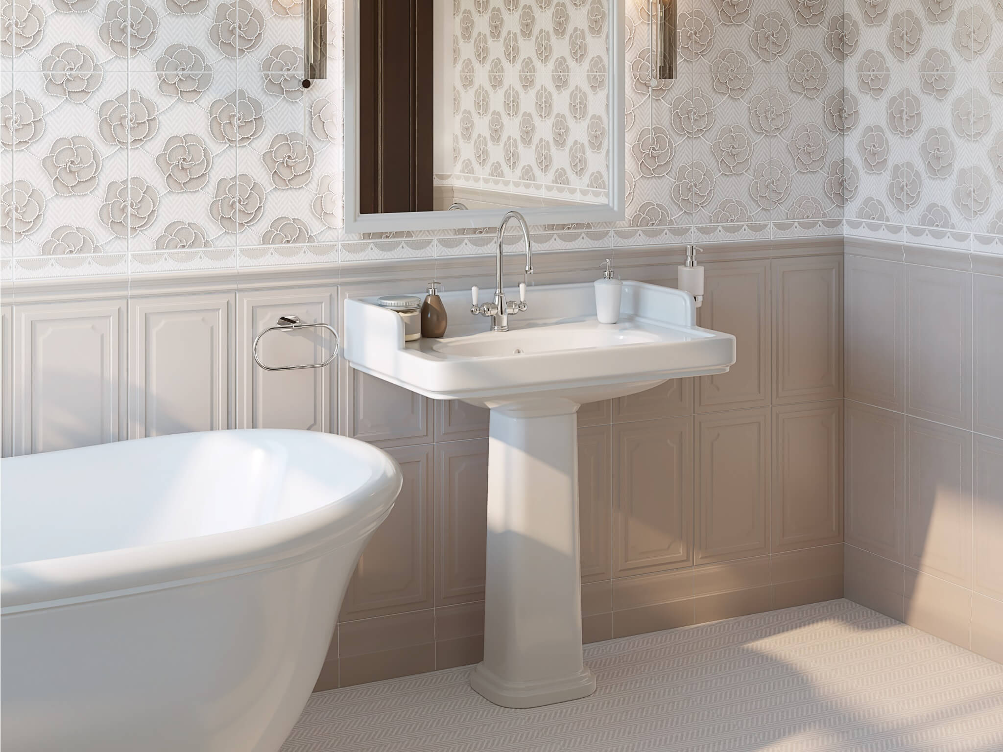 Плитка настенная KERAMA MARAZZI «Багатель» светлый 6352 (40Х25Х0.8 см) Плитка настенная KERAMA MARAZZI «Багатель» светлый 6352 (40Х25Х0.8 см)