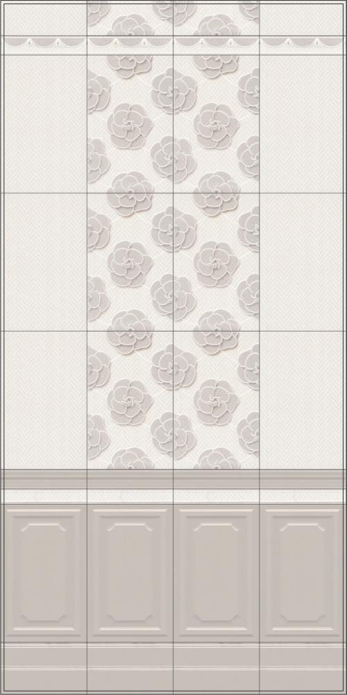 Плитка настенная KERAMA MARAZZI «Багатель» светлый 6352 (40Х25Х0.8 см) Плитка настенная KERAMA MARAZZI «Багатель» светлый 6352 (40Х25Х0.8 см)
